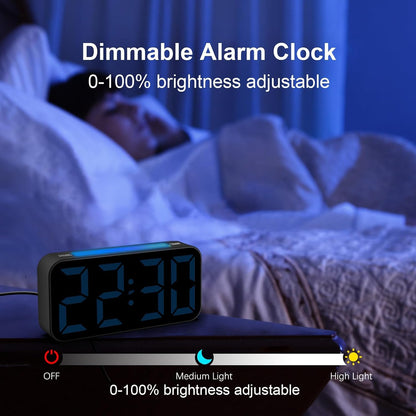 Loud Alarm Clocks for Bedrooms Heavy Sleepers, Digital Bedside Clock