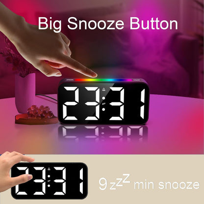 Loud Alarm Clocks for Bedrooms Heavy Sleepers, Digital Bedside Clock