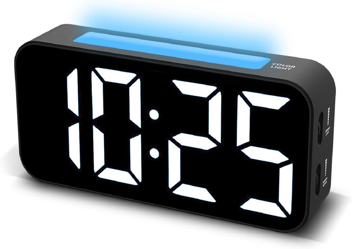 Loud Alarm Clocks for Bedrooms Heavy Sleepers, Digital Bedside Clock