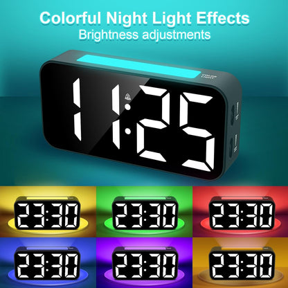 Loud Alarm Clocks for Bedrooms Heavy Sleepers, Digital Bedside Clock