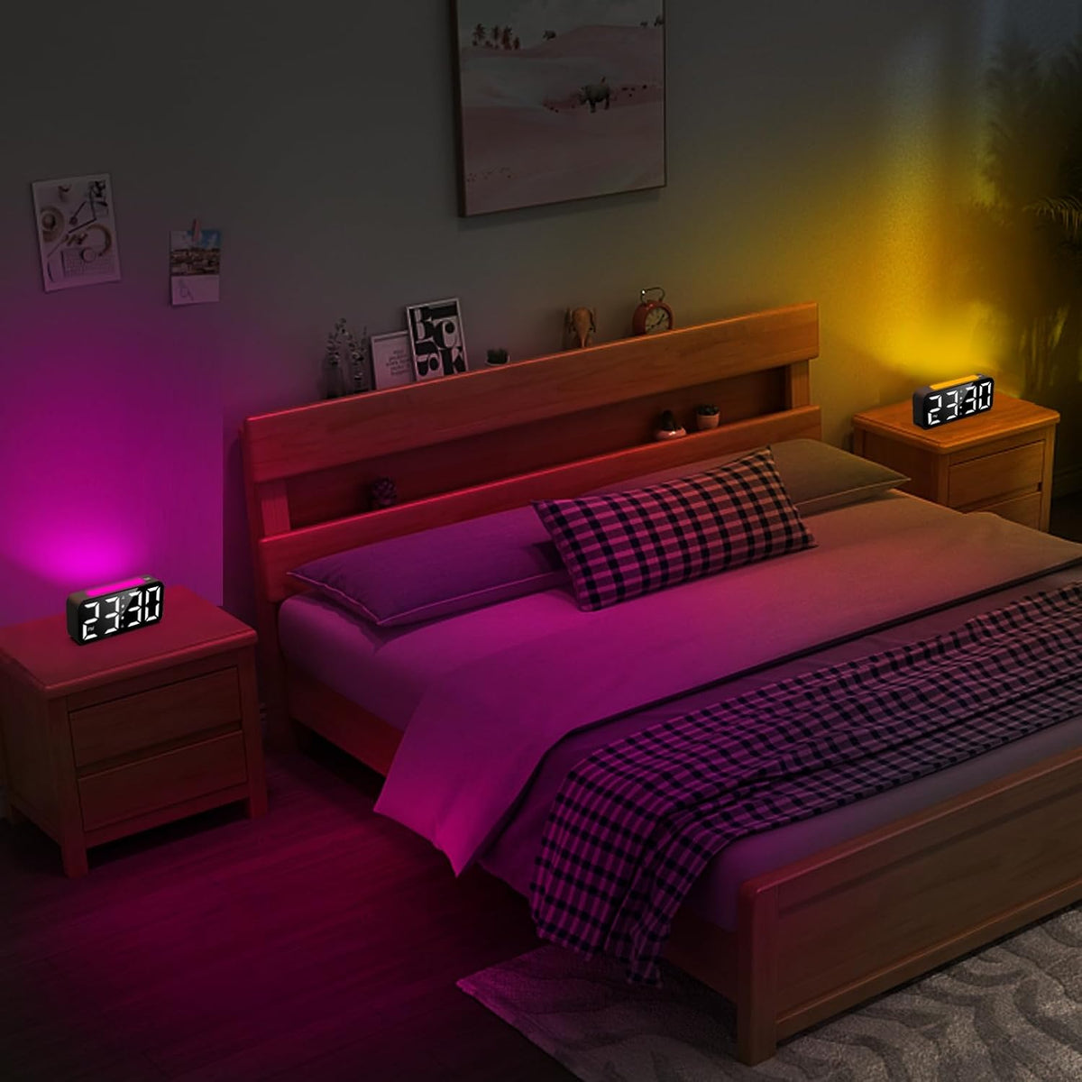 Loud Alarm Clocks for Bedrooms Heavy Sleepers, Digital Bedside Clock