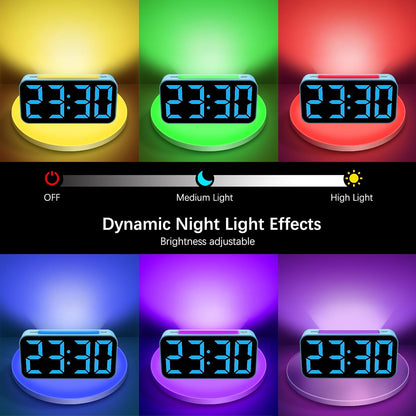 Loud Alarm Clocks for Bedrooms Heavy Sleepers, Digital Bedside Clock
