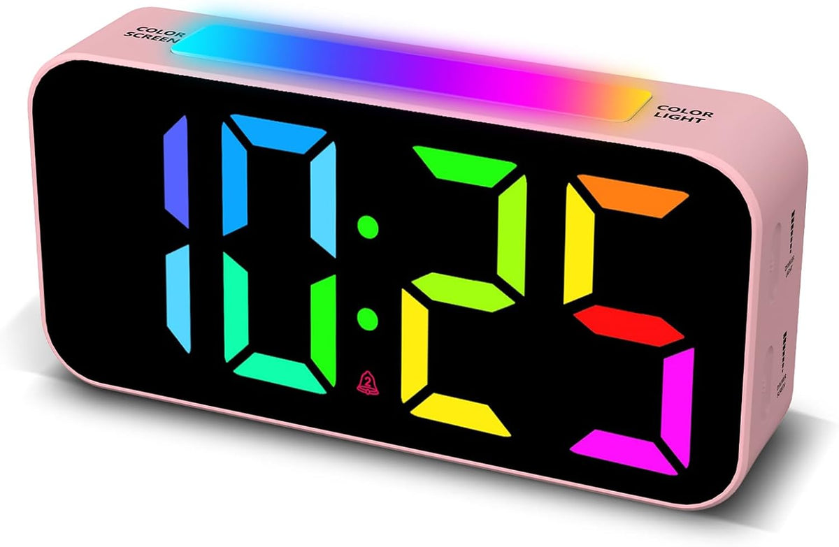 Loud Alarm Clocks for Bedrooms Heavy Sleepers, Digital Bedside Clock