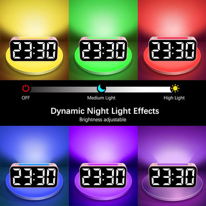 Loud Alarm Clocks for Bedrooms Heavy Sleepers, Digital Bedside Clock