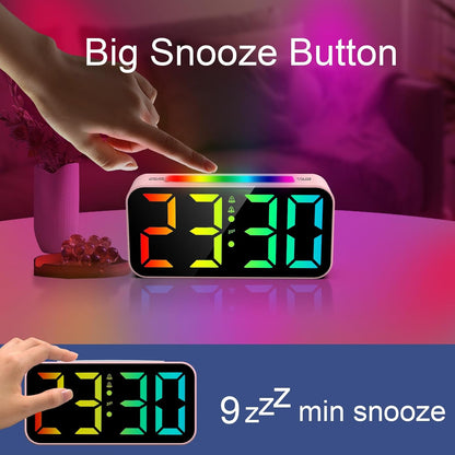 Loud Alarm Clocks for Bedrooms Heavy Sleepers, Digital Bedside Clock