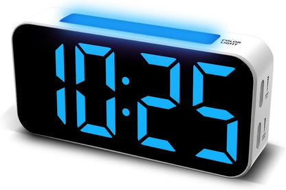 Loud Alarm Clocks for Bedrooms Heavy Sleepers, Digital Bedside Clock