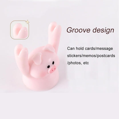 7Pcs Cute Raising Hand Animal Photo Holder Resin Memo Folder