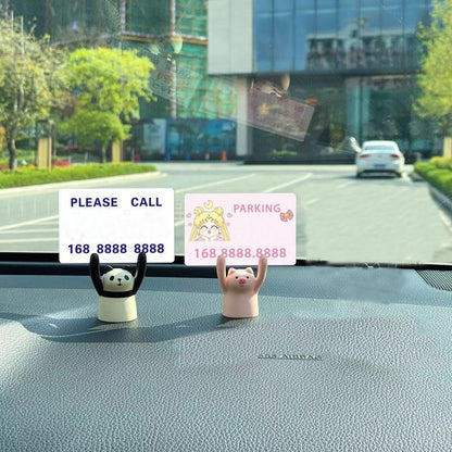 7Pcs Cute Raising Hand Animal Photo Holder Resin Memo Folder