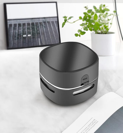 Mini Desktop Vacuum Cleaner for Table Dust (Black AA Battery)
