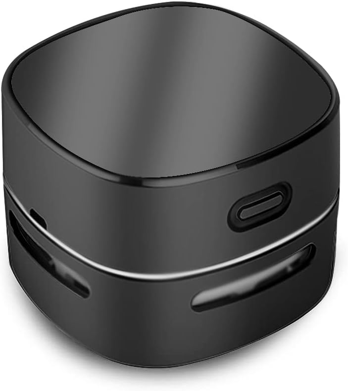 Mini Desktop Vacuum Cleaner for Table Dust (Black AA Battery)