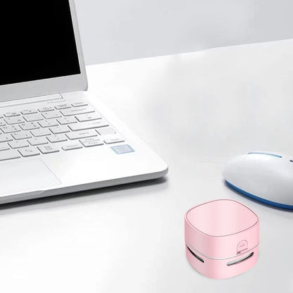 Mini Desktop Vacuum Cleaner for Table Dust (Black AA Battery)