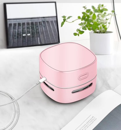 Mini Desktop Vacuum Cleaner for Table Dust (Black AA Battery)