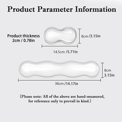 Update Gel Keyboard Wrist Rest & Mouse Wrist Rest Set – Silicone Wrist Support Pad for Pain Relief, Effortless Typing, Gaming, Computer, Laptop, Office – Anti-Slip Base, Easy to Clean