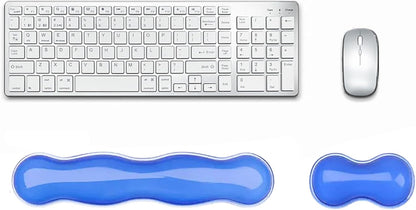 Update Gel Keyboard Wrist Rest & Mouse Wrist Rest Set – Silicone Wrist Support Pad for Pain Relief, Effortless Typing, Gaming, Computer, Laptop, Office – Anti-Slip Base, Easy to Clean