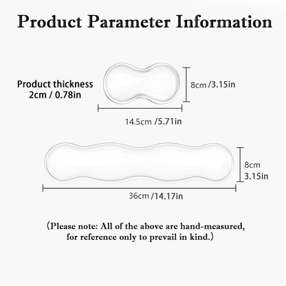 Update Gel Keyboard Wrist Rest & Mouse Wrist Rest Set – Silicone Wrist Support Pad for Pain Relief, Effortless Typing, Gaming, Computer, Laptop, Office – Anti-Slip Base, Easy to Clean