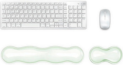 Update Gel Keyboard Wrist Rest & Mouse Wrist Rest Set – Silicone Wrist Support Pad for Pain Relief, Effortless Typing, Gaming, Computer, Laptop, Office – Anti-Slip Base, Easy to Clean