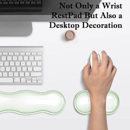 Update Gel Keyboard Wrist Rest & Mouse Wrist Rest Set – Silicone Wrist Support Pad for Pain Relief, Effortless Typing, Gaming, Computer, Laptop, Office – Anti-Slip Base, Easy to Clean