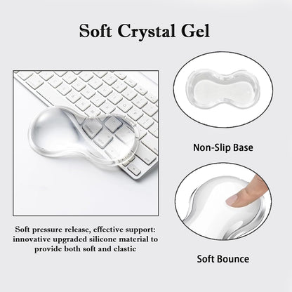 Update Gel Keyboard Wrist Rest & Mouse Wrist Rest Set – Silicone Wrist Support Pad for Pain Relief, Effortless Typing, Gaming, Computer, Laptop, Office – Anti-Slip Base, Easy to Clean