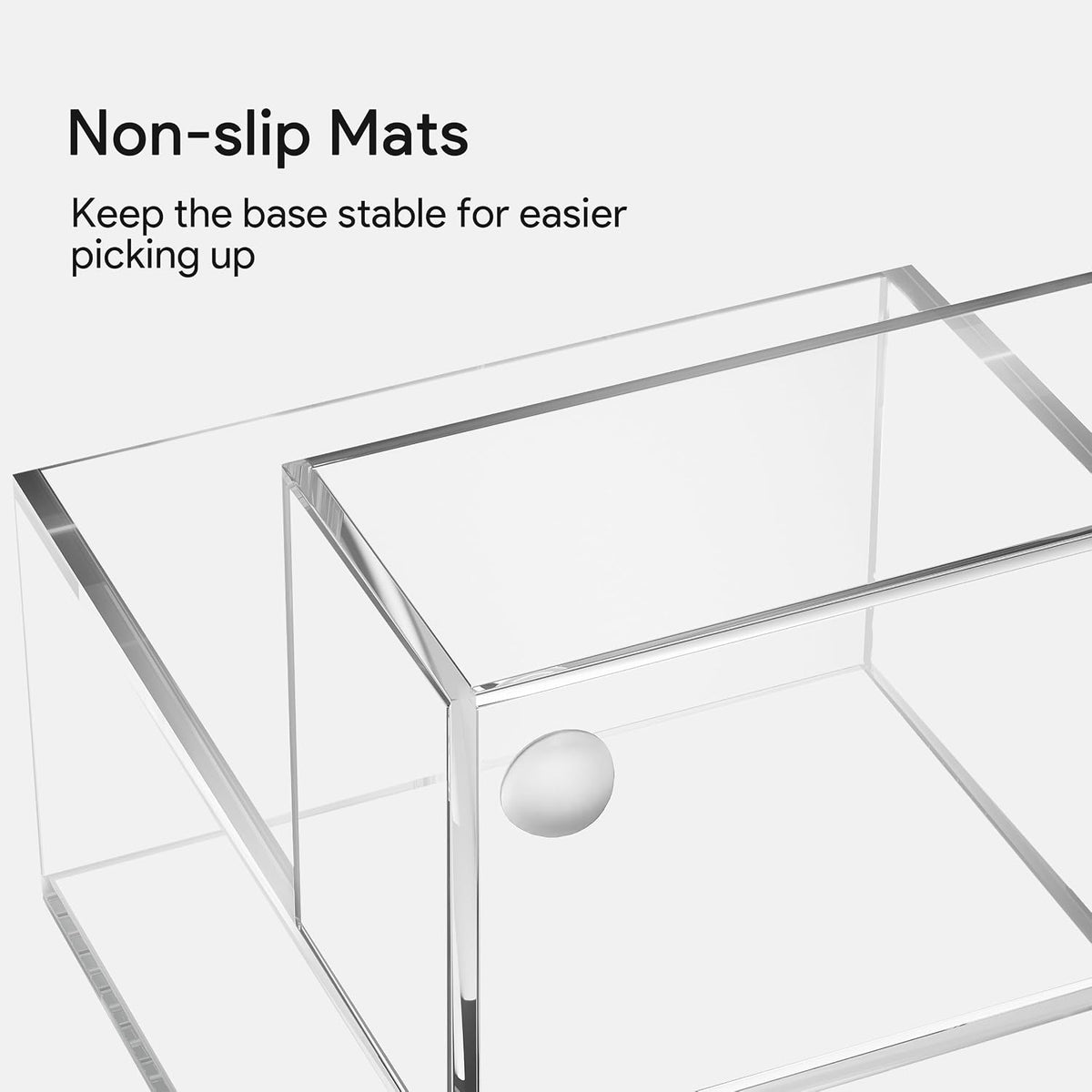 Acrylic Pen Holder for Desk, 3-Compartment Small Desk Organizer, Clear Office Supplies Desk Accessories with Sticky Notes Holder Stores Post It Notes 3X3 for Office, Home and School