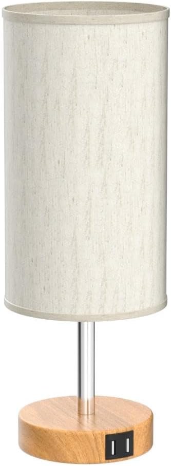 Bedside Table Lamp with USB Ports, Touch Dimmable Nightstand