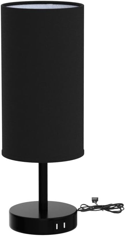 Bedside Table Lamp with USB Ports, Touch Dimmable Nightstand