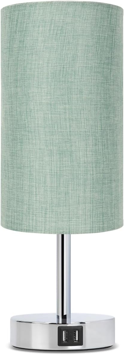 Bedside Table Lamp with USB Ports, Touch Dimmable Nightstand