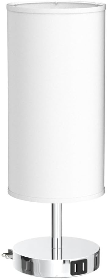 Bedside Table Lamp with USB Ports, Touch Dimmable Nightstand