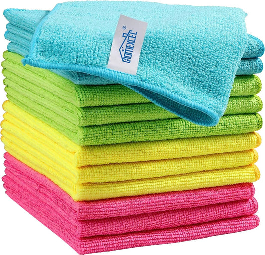 12PK Microfiber Cleaning Cloth, Cleaning Rag for Home, 11.5x11.5in