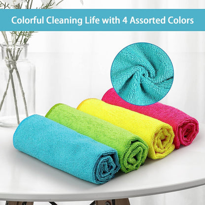 12PK Microfiber Cleaning Cloth, Cleaning Rag for Home, 11.5x11.5in