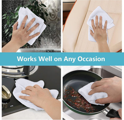 12PK Microfiber Cleaning Cloth, Cleaning Rag for Home, 11.5x11.5in