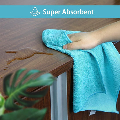 12PK Microfiber Cleaning Cloth, Cleaning Rag for Home, 11.5x11.5in