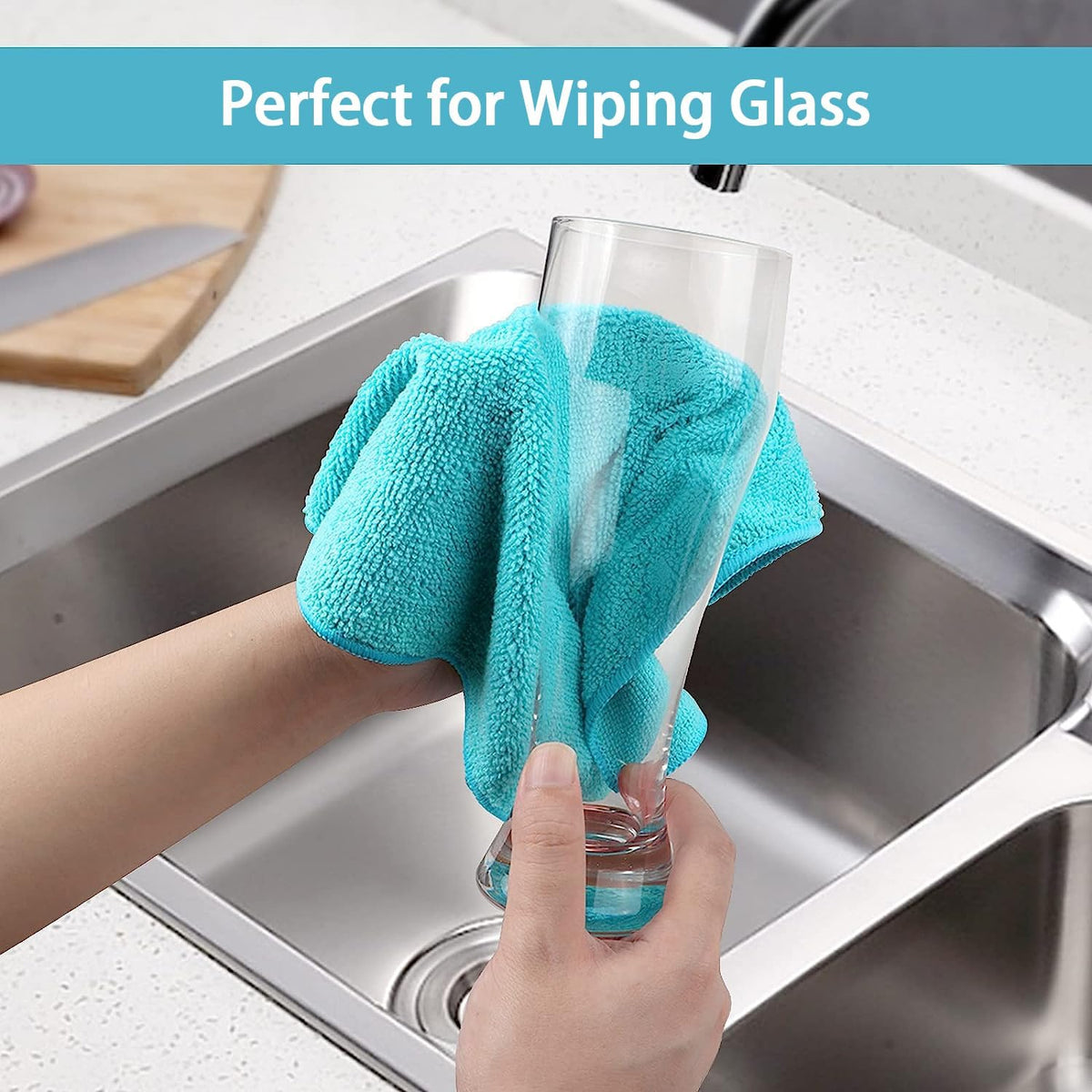 12PK Microfiber Cleaning Cloth, Cleaning Rag for Home, 11.5x11.5in