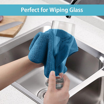 12PK Microfiber Cleaning Cloth, Cleaning Rag for Home, 11.5x11.5in