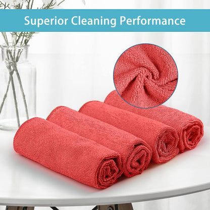12PK Microfiber Cleaning Cloth, Cleaning Rag for Home, 11.5x11.5in