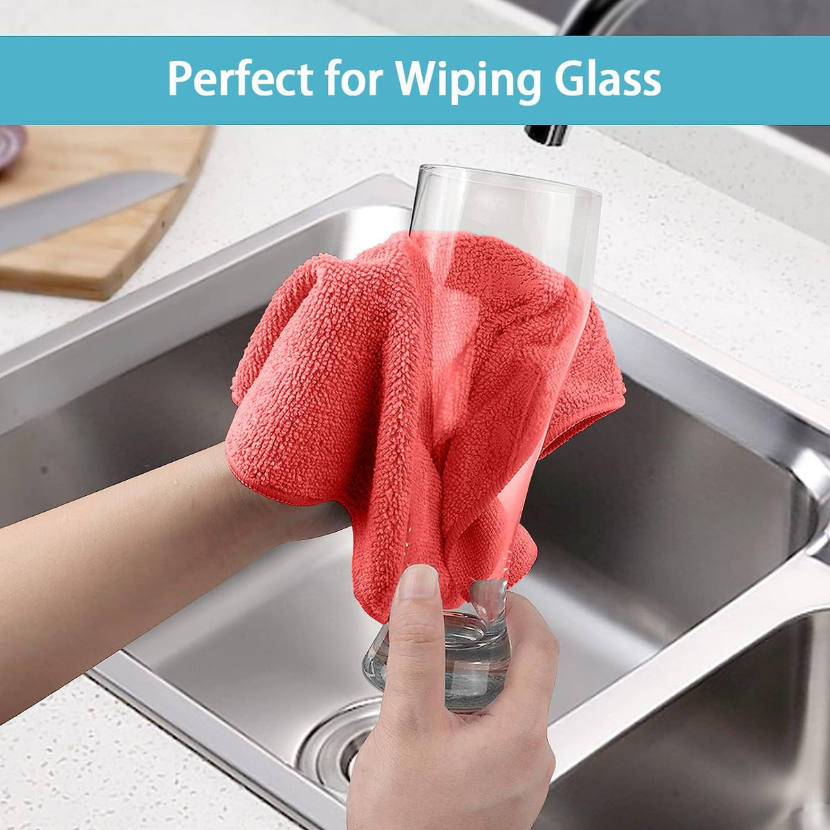 12PK Microfiber Cleaning Cloth, Cleaning Rag for Home, 11.5x11.5in