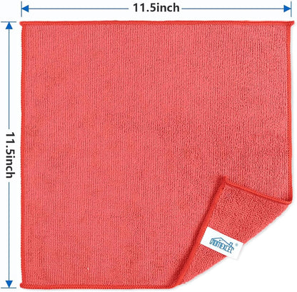 12PK Microfiber Cleaning Cloth, Cleaning Rag for Home, 11.5x11.5in