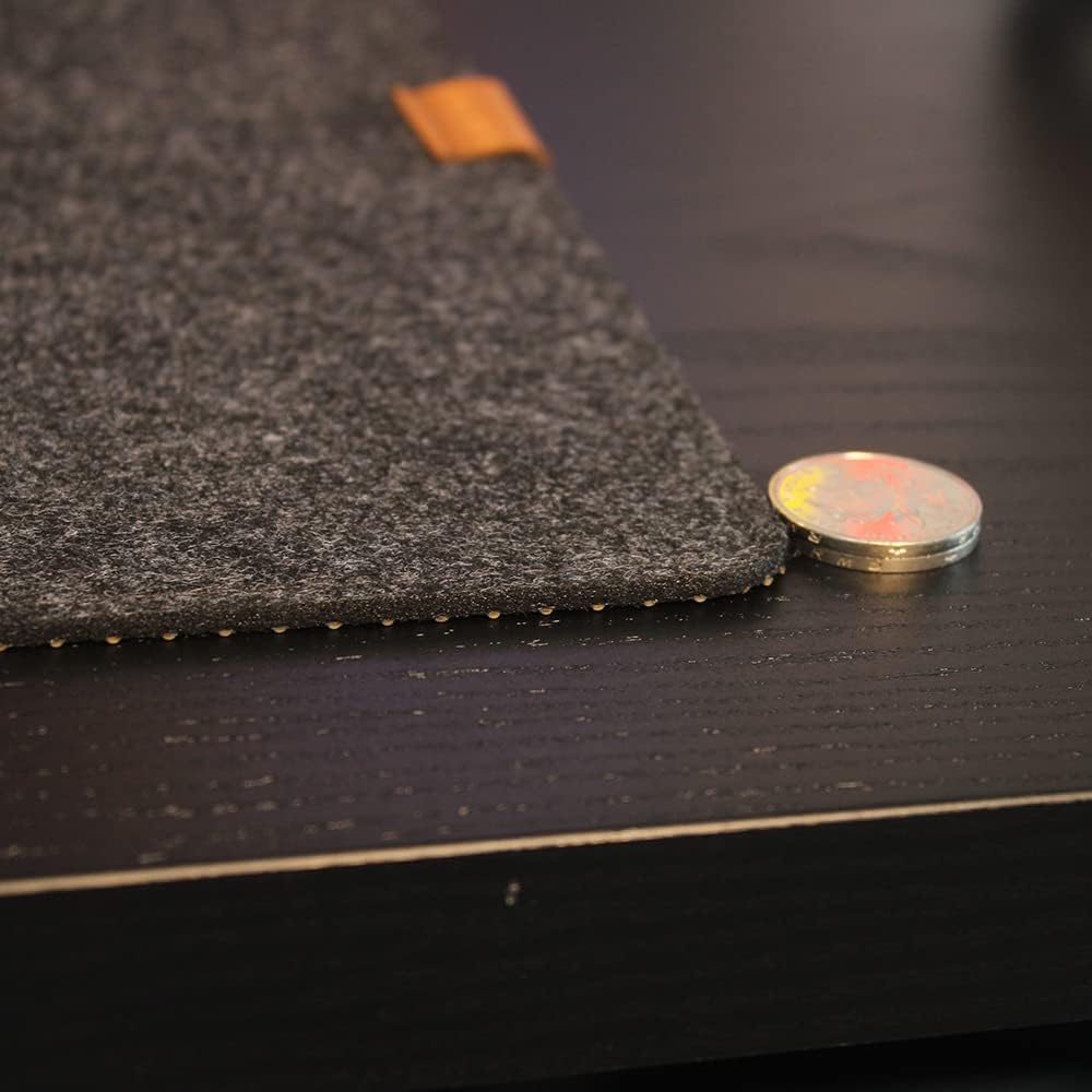 Felt Desk Mat,Non-Slip Mouse Pad, 27.5"x11.8" Office Supplies Desk Protector, Desk Accessories for Home and Office (Black)