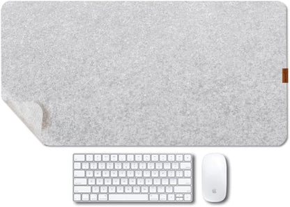 Felt Desk Mat,Non-Slip Mouse Pad, 27.5"x11.8" Office Supplies Desk Protector, Desk Accessories for Home and Office (Black)