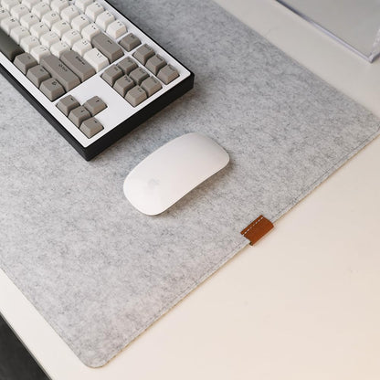 Felt Desk Mat,Non-Slip Mouse Pad, 27.5"x11.8" Office Supplies Desk Protector, Desk Accessories for Home and Office (Black)