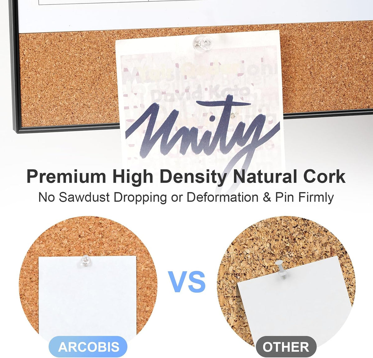 Dry Erase Calendar with Cork Board for Wall