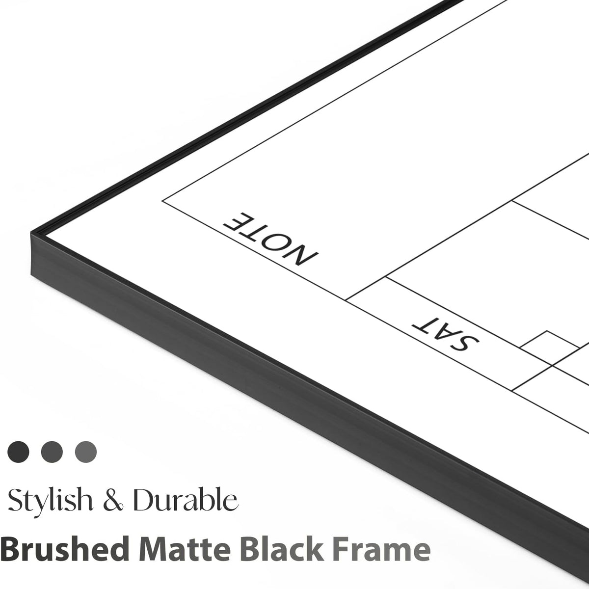 Dry Erase Calendar with Cork Board for Wall