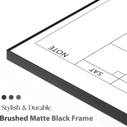 Dry Erase Calendar with Cork Board for Wall