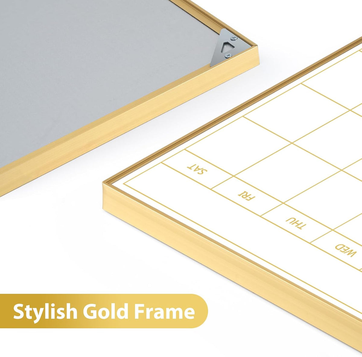 Dry Erase Calendar with Cork Board for Wall