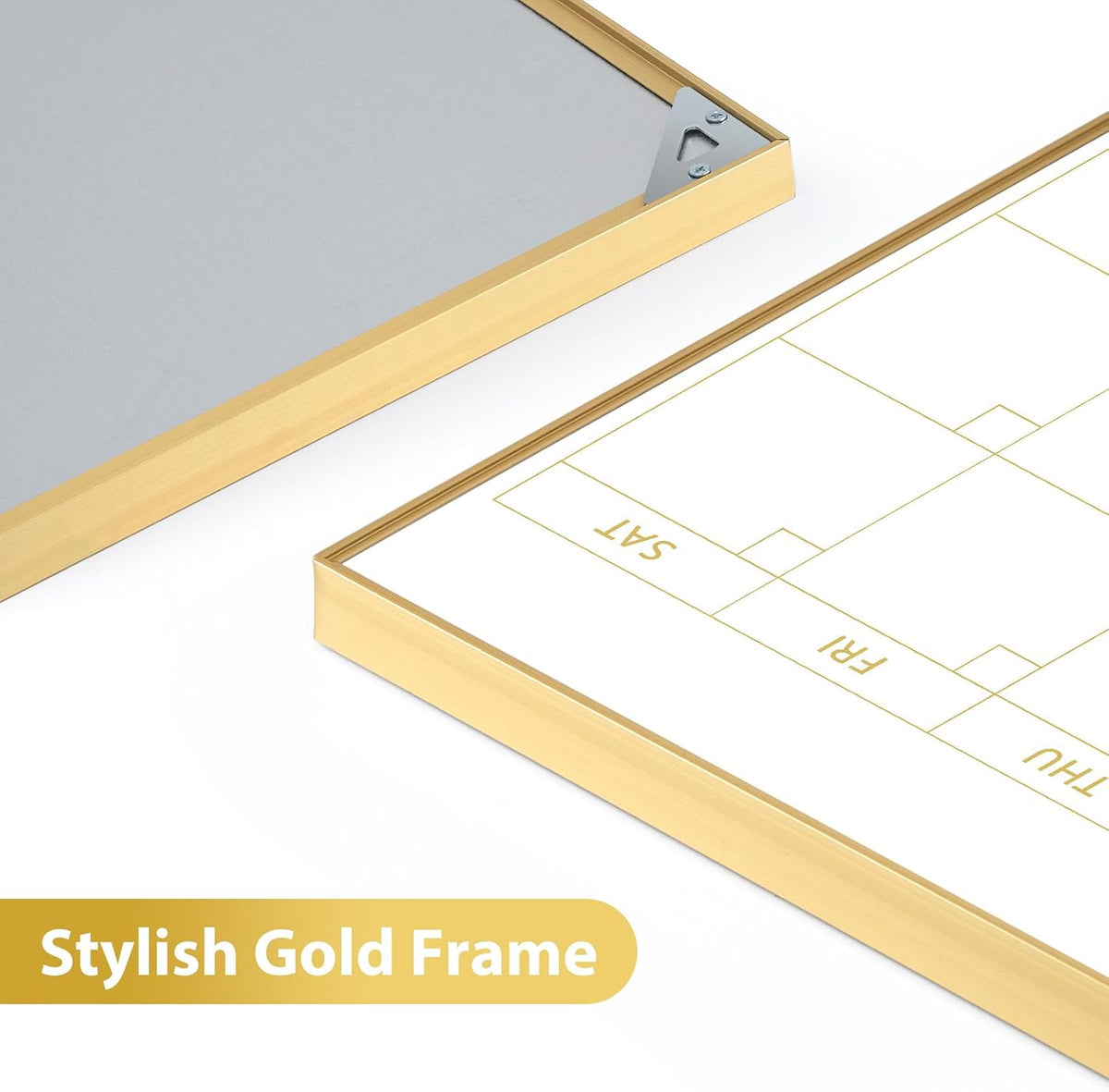 Dry Erase Calendar with Cork Board for Wall