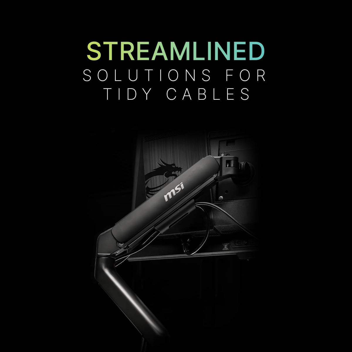 MAG MT101DG - Gas Spring Dual Monitor Stand Arm, Supports 17-32" and 22 lbs, VESA Compatible, Adjustable Gas Spring Mount, Clamp & Grommet, Quick Release Plate – Black