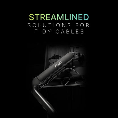 MAG MT101DG - Gas Spring Dual Monitor Stand Arm, Supports 17-32" and 22 lbs, VESA Compatible, Adjustable Gas Spring Mount, Clamp & Grommet, Quick Release Plate – Black