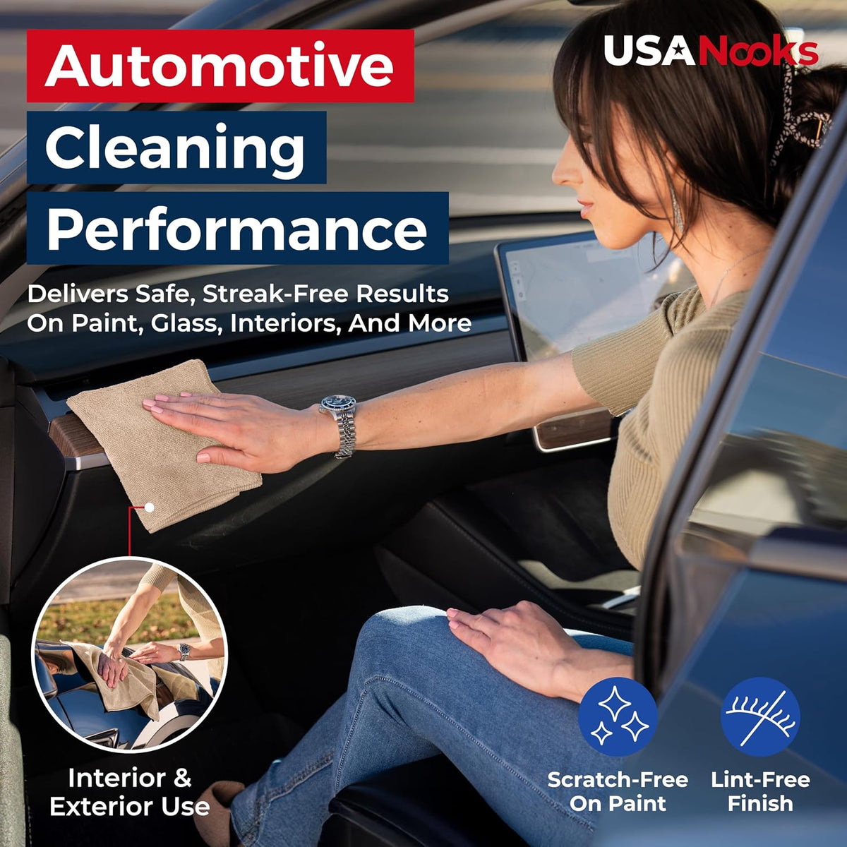 Microfiber Cleaning Cloth Grey - 12 Pcs (12.5"x12.5") - High Performance - 1200 Washes, Ultra Absorbent Microfiber Towel Weave Grime & Liquid for Streak-Free Mirror Shine - Car Washing Cloth