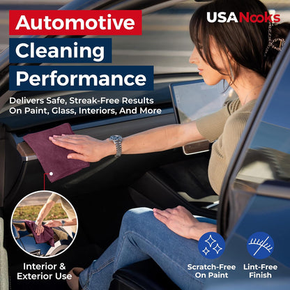 Microfiber Cleaning Cloth Grey - 12 Pcs (12.5"x12.5") - High Performance - 1200 Washes, Ultra Absorbent Microfiber Towel Weave Grime & Liquid for Streak-Free Mirror Shine - Car Washing Cloth