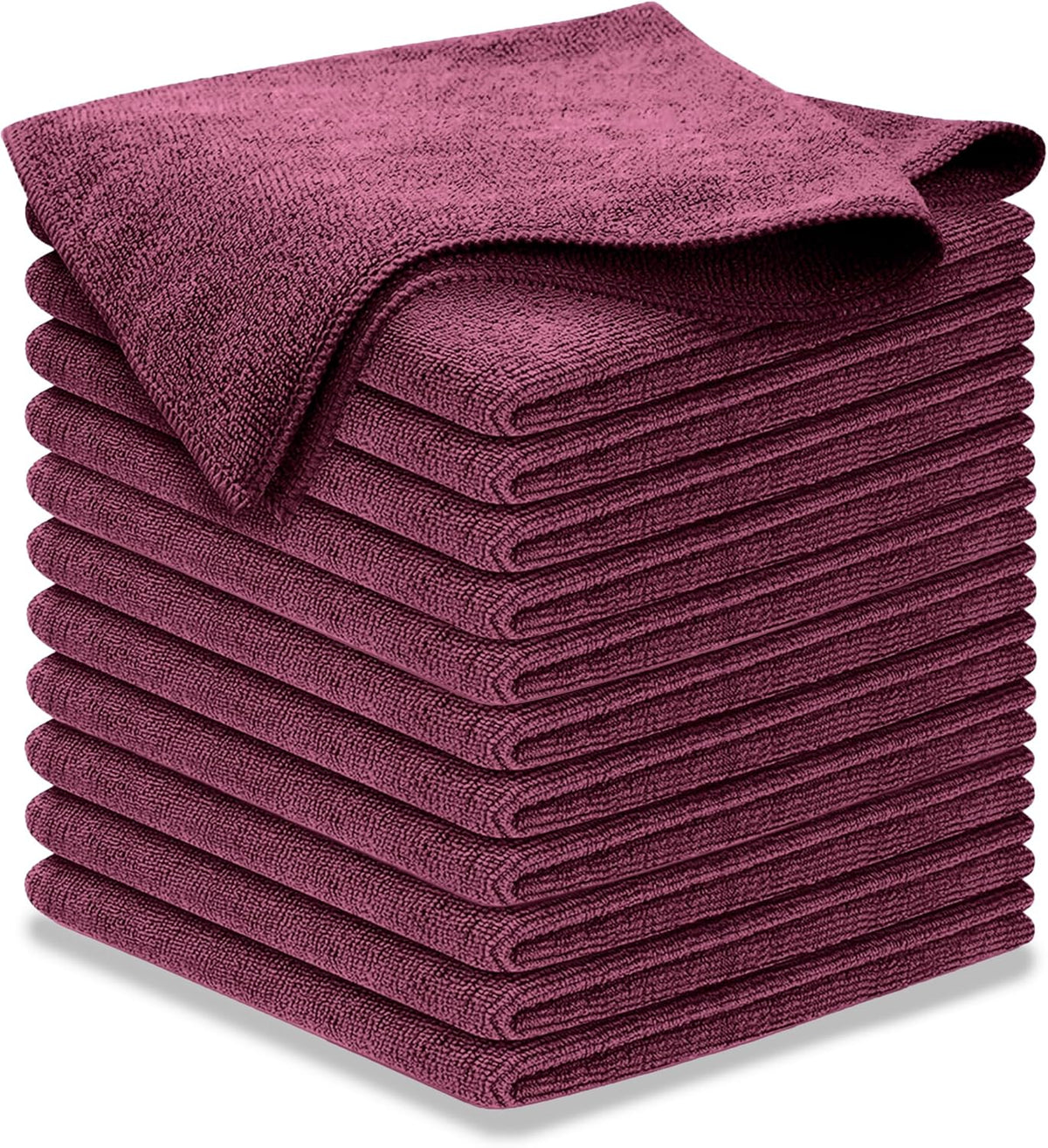 Microfiber Cleaning Cloth Grey - 12 Pcs (12.5"x12.5") - High Performance - 1200 Washes, Ultra Absorbent Microfiber Towel Weave Grime & Liquid for Streak-Free Mirror Shine - Car Washing Cloth
