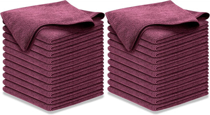 Microfiber Cleaning Cloth Grey - 12 Pcs (12.5"x12.5") - High Performance - 1200 Washes, Ultra Absorbent Microfiber Towel Weave Grime & Liquid for Streak-Free Mirror Shine - Car Washing Cloth
